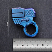 Mini Alloy Ring Pistol Model Shell Throwing Soft Bullet Toy Gun Golden Finger Blaster Decompression Toys for Boys Adults