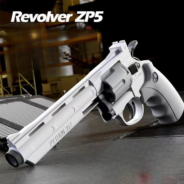 Automatic Pistol ZP5 357 Mechanical Continuous Firing Revolver Soft Dart Bullet Toy Gun CS Outdoor Weapon for Kid Adult