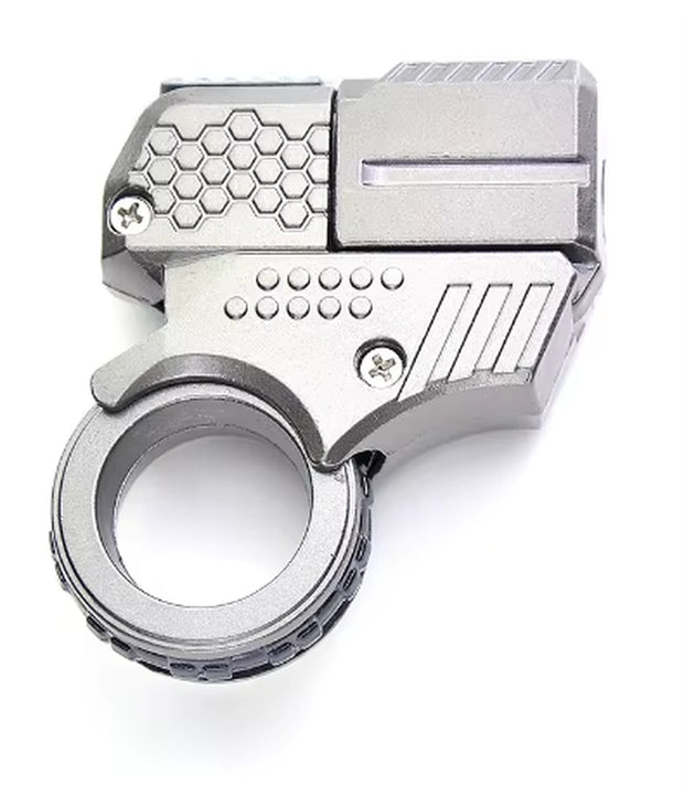 Mini Alloy Ring Pistol Model Shell Throwing Soft Bullet Toy Gun Golden Finger Blaster Decompression Toys for Boys Adults