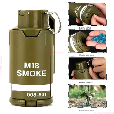 M18 Explosive Water Bomb Grenade Smoke Grenade Grenade Toy Boy Eating Chicken Grenade Model Simulation Children'S Toy