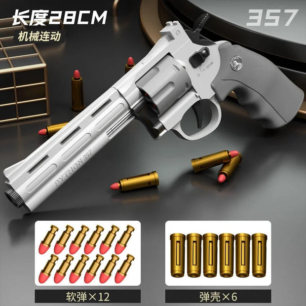 Automatic Pistol ZP5 357 Mechanical Continuous Firing Revolver Soft Dart Bullet Toy Gun CS Outdoor Weapon for Kid Adult