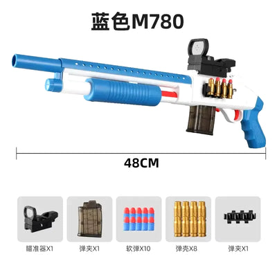 Soft Bullet Toy Gun Toy Shotgun Shell Ejecting Sliding Loading Toy Guns for Indoor Outdoor Role Game Halloween Gift